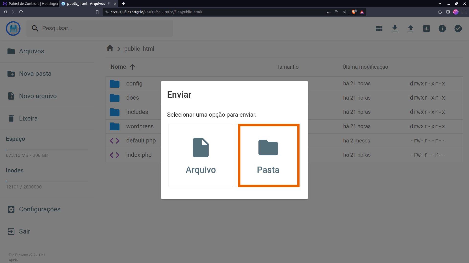 Upload - Pasta